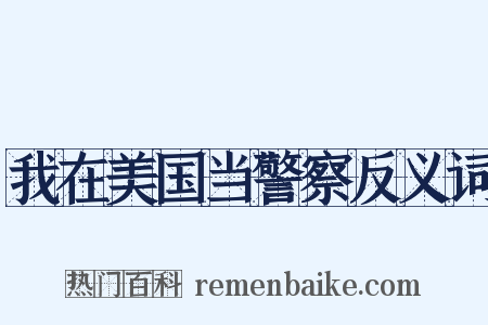 我在美国当警察反义词是什么意思的图片